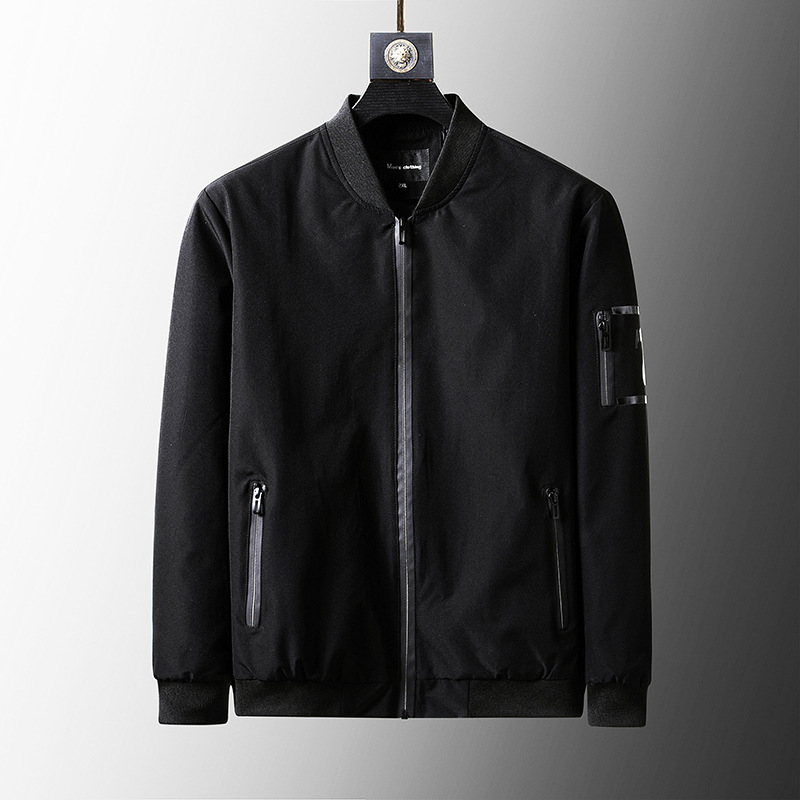 Plus Fat Plus Size Loose Clothes Men's Stand-up Collar Jacket