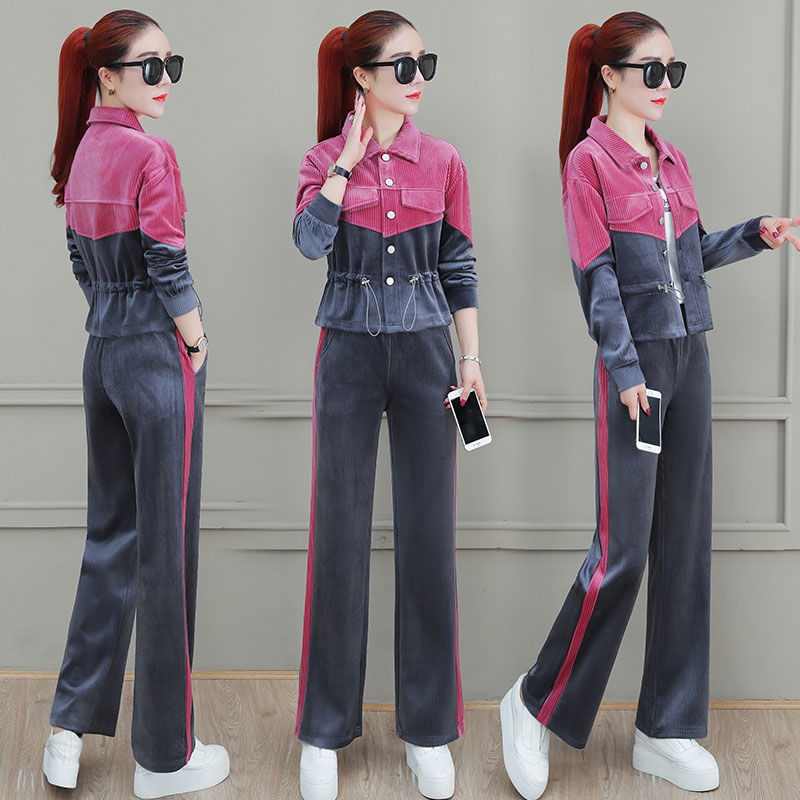Fashion Casual Waist Waist Slim Wide-leg Pants