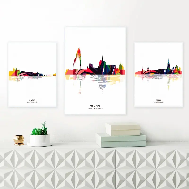 Minimalist Colorful Canvas Poster Decoration Painting