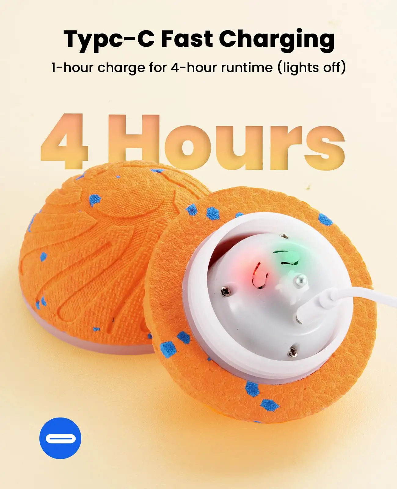 Smart Interactive Dog Toy Balls, Automatic Moving Ball For Puppy, Medium And Large Dogs, ETPU Material, Motion Activated Rolling & Rotating Bouncy Toy For Dog E