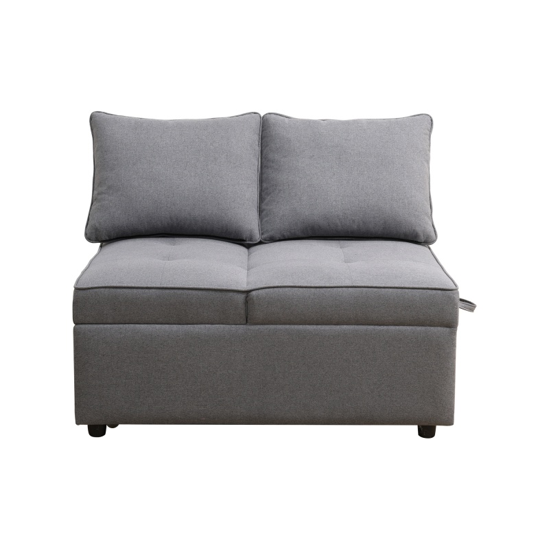 Pickup Only--Deep Grey Sackcloth Living Room Sofabed