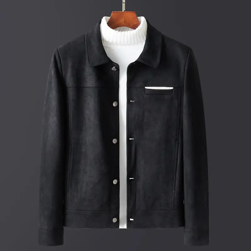 Men's Slim Lapel Casual Lamb Velvet Jacket