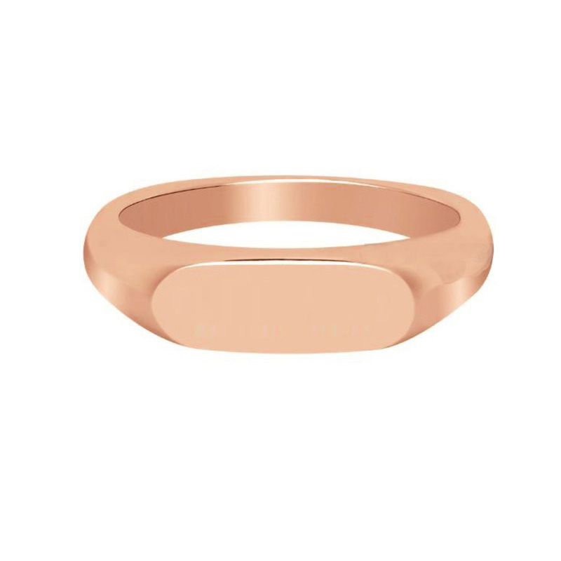Stylish Engraved Simple Stainless Steel Ring