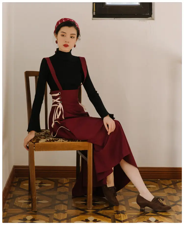 Ladies Fashion Slim Slimming All-match Tie Dress