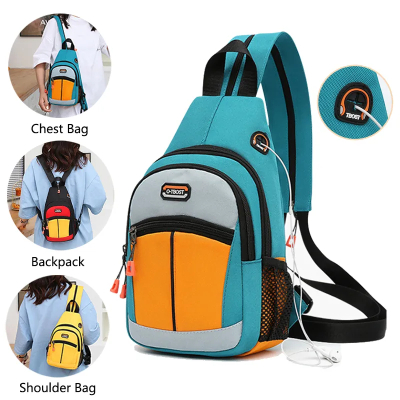 Women Sport Bags Multifunctional Backpack Shoulder with USB Design
