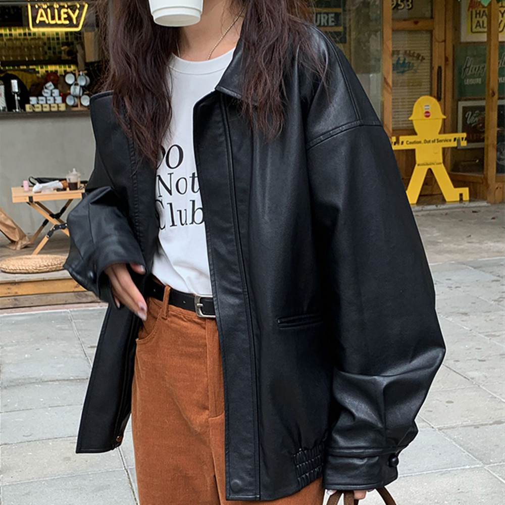 Fashion American Retro Leather Jacket - Image 3