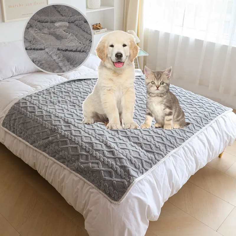 Pet Plush Blanket Thick Warm Waterproof Machine