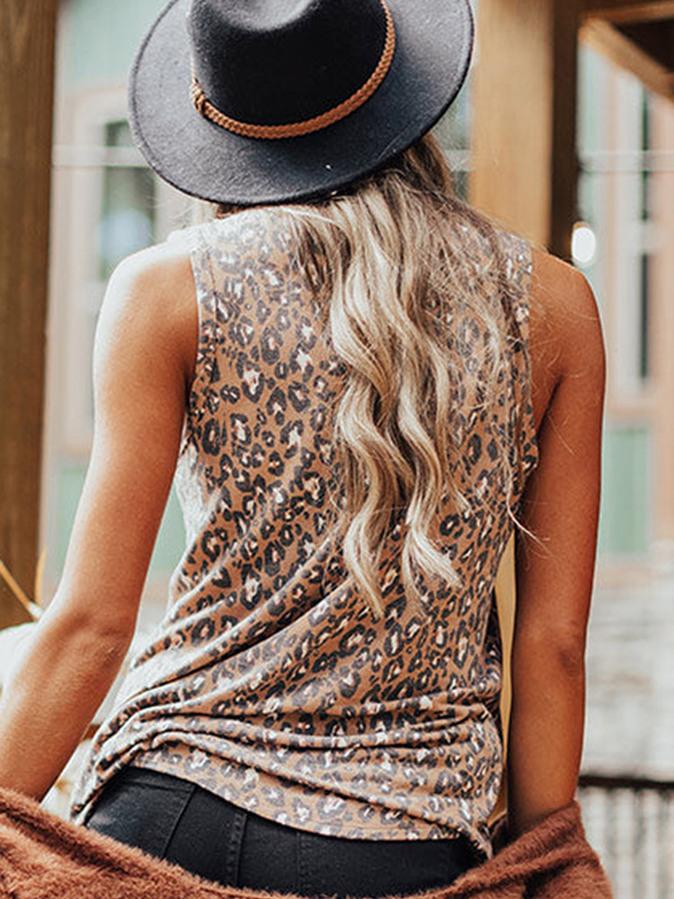 European And American Casual Sleeveless Loose T-shirt