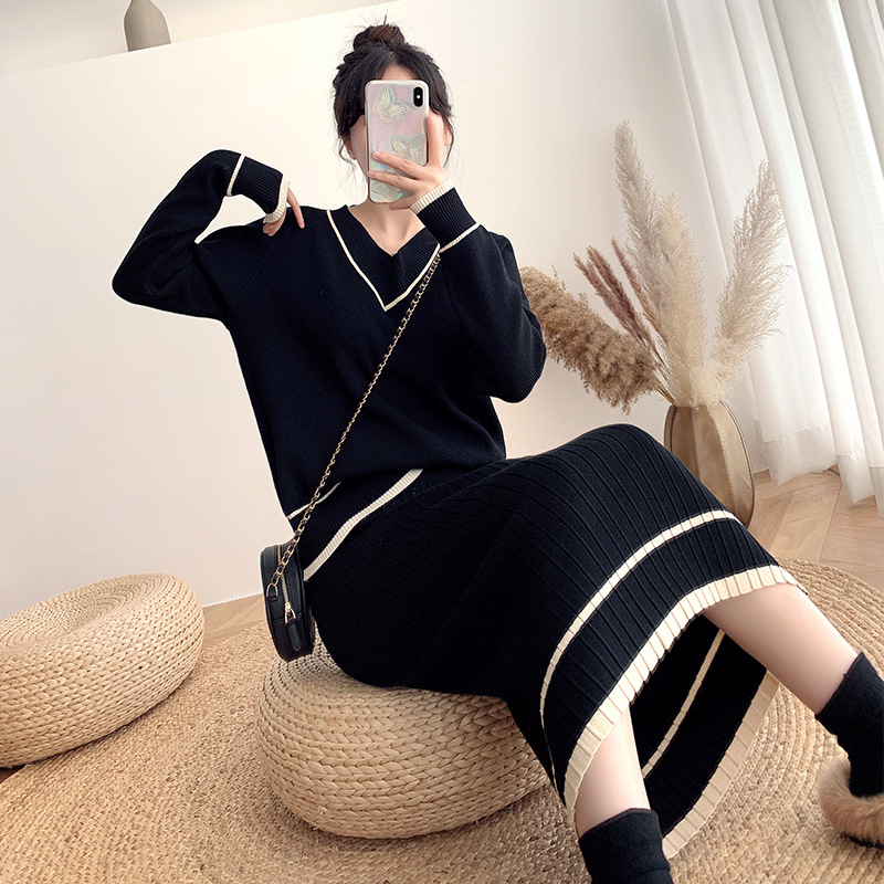 Hong Kong Flavor Net Red Sweater Knit Skirt Goddess