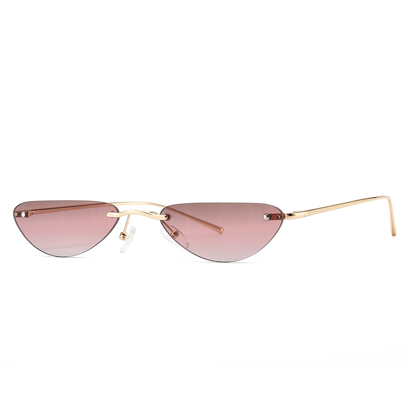 Title 5, Cat Eye Narrow Sunglasses Modern Retro Temples