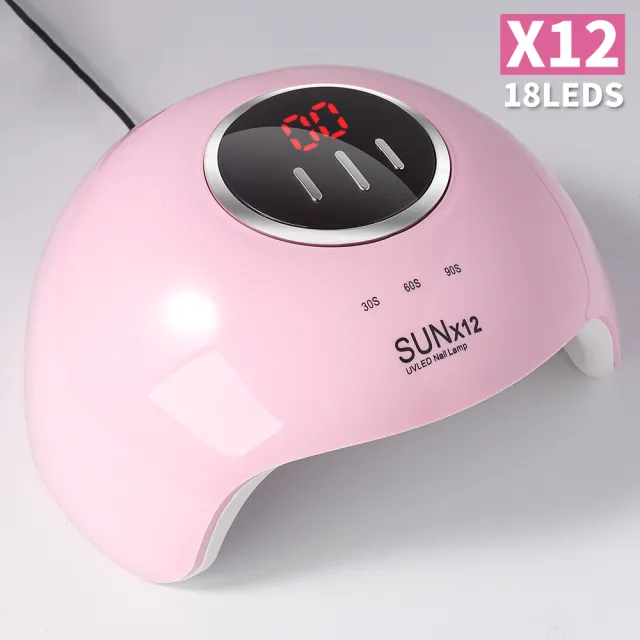 Nail Lamp For Gel Polish, 18 LED Professional Nail Dryer UV LED Nail Lamp With 3 Timer Setting, With Automatic Sensor, LCD Display, Fast Curing Eff... Pink - Shop at LoveMi
