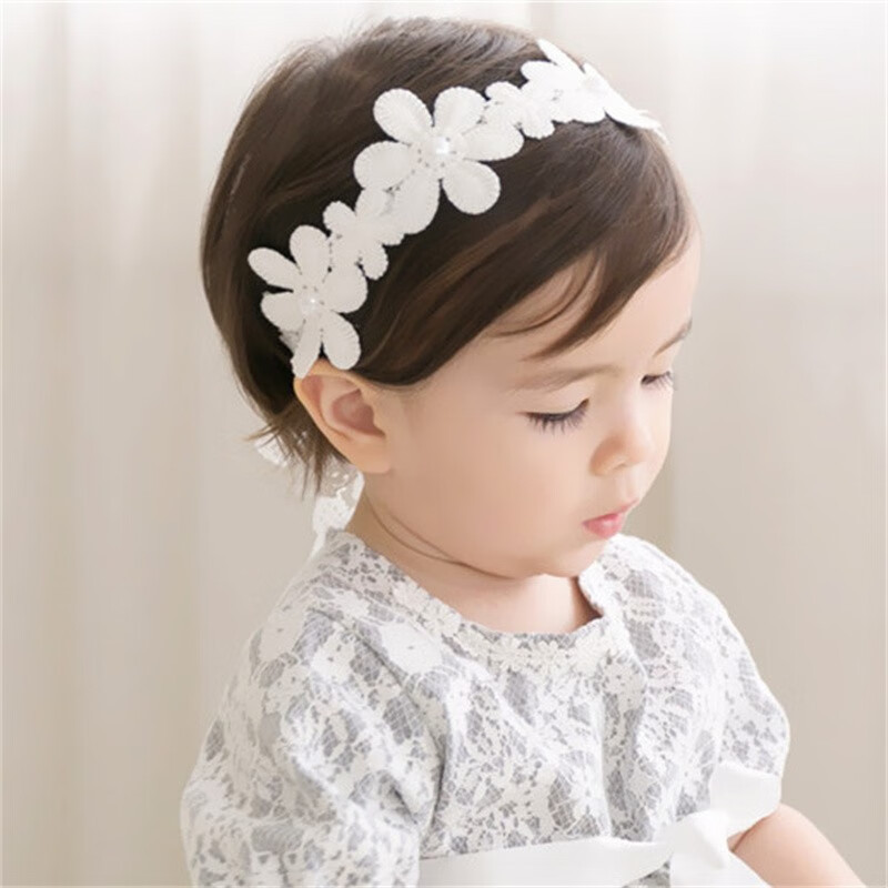 Baby Girls Cute Bow-knot Headband Soft Lace Floral Hairbands Newborn Infant Toddlers Kids Hair Accessories — foto 2