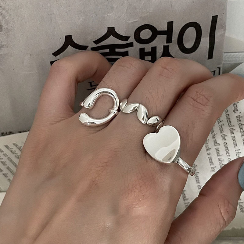 Pure Silver Female Wild Simple Fashion Personality Ins Style
