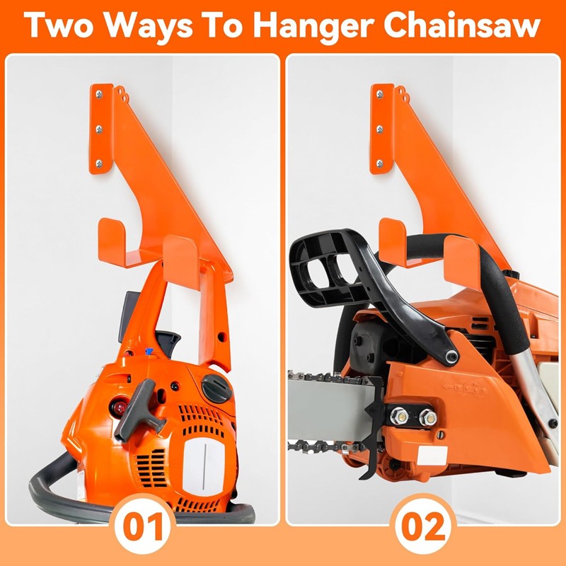 Heavy Duty Chainsaw Wall Mount Holder Steel Chainsaw Hanger