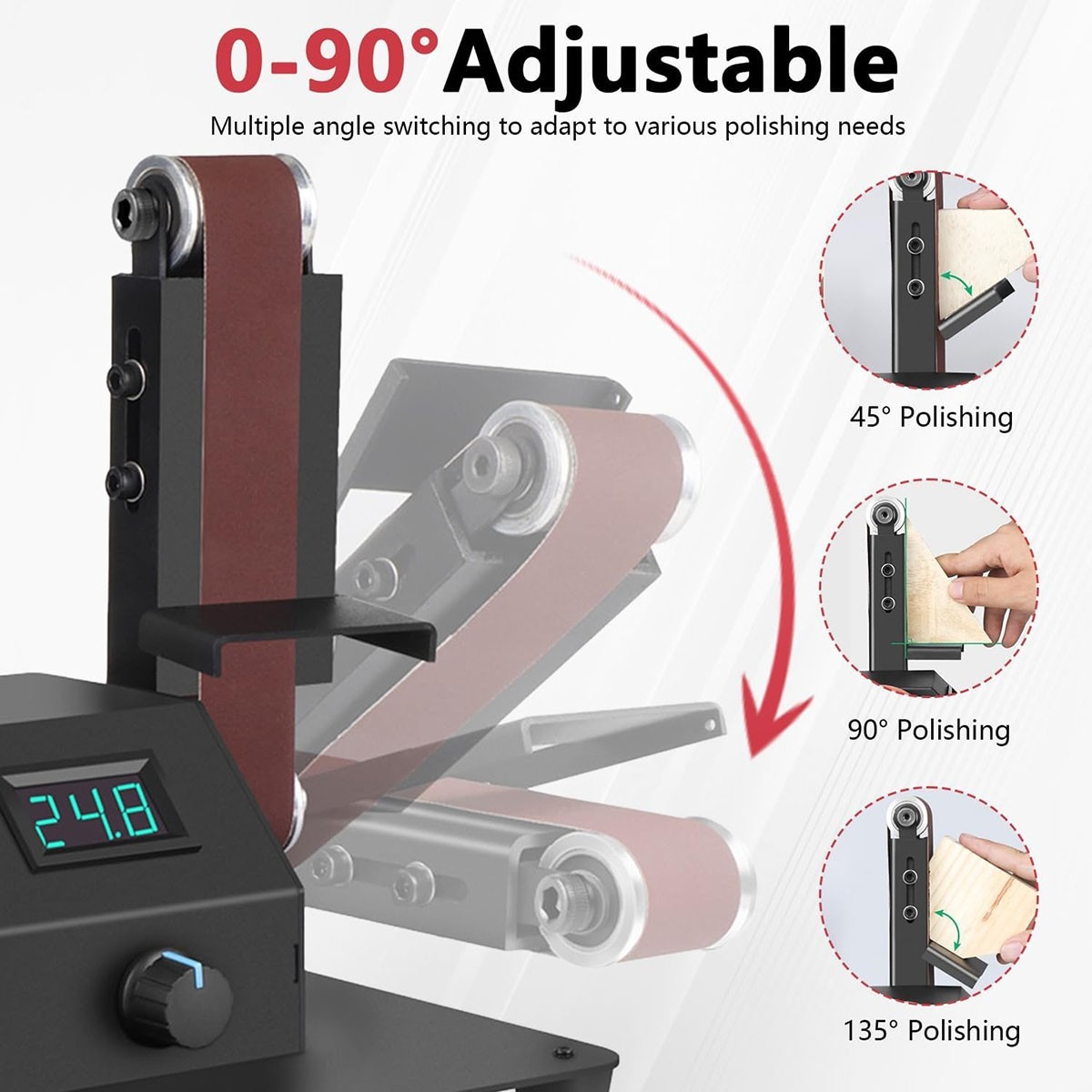 Mini Electric Belt Sander Grinder DIY Polishing Machine Sanding Tool Kit 220V — image 3
