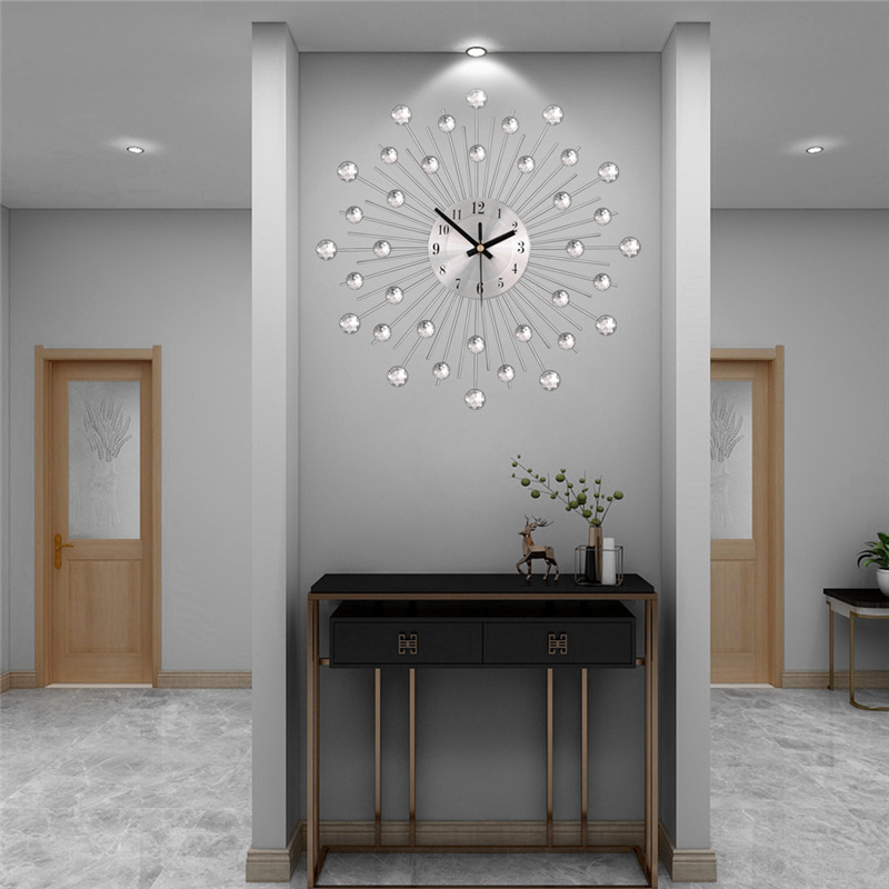 Round Metal Wall Clock, Quartz Movement, picture 4 of 4