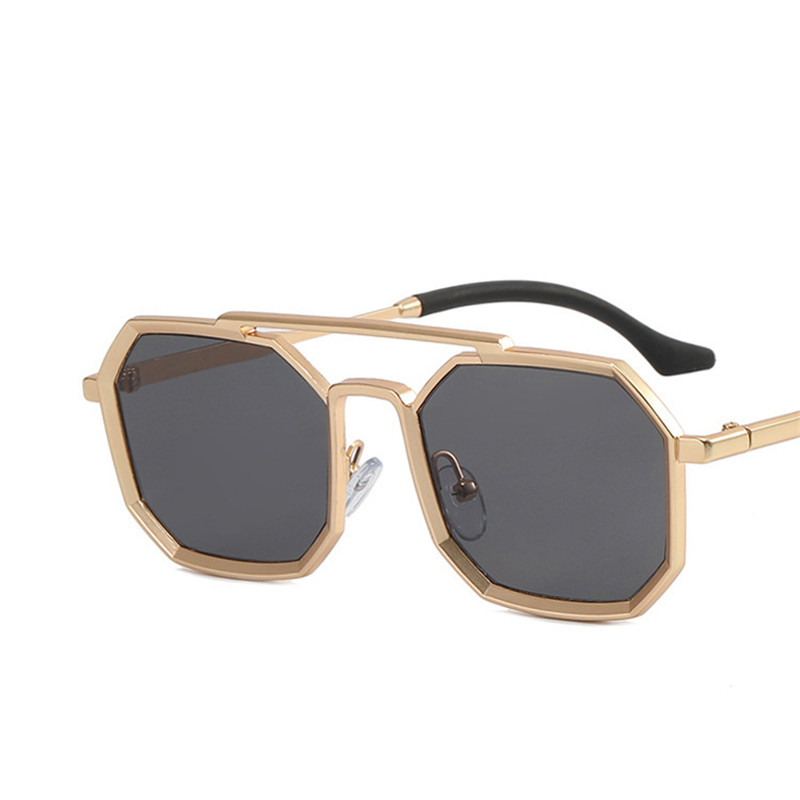 Title 10, Ins Retro Polygonal Double Bridge Sunglasses