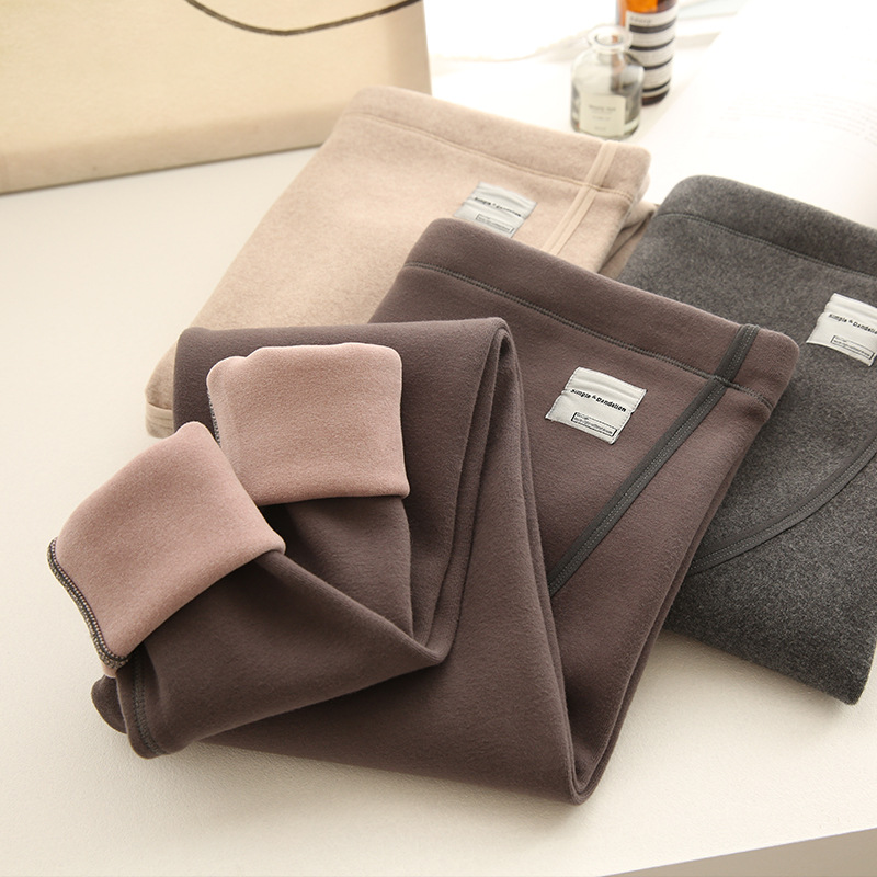 Pregnant Women's Leggings Plush Thickened Trousers Coffee - Shop at LoveMi