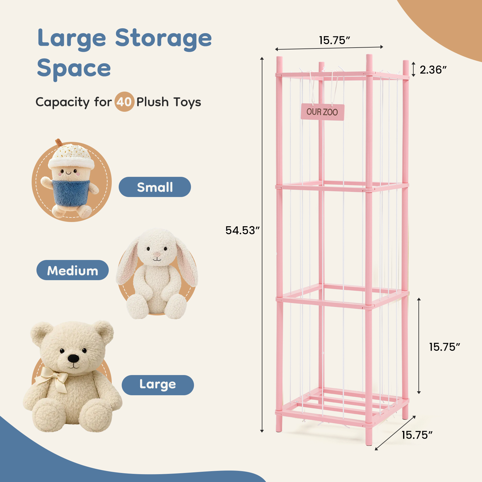 Wooden Toy Storage Rack, Suitable For Saving Space In Children's Rooms, Bedrooms, Baby Rooms And Children's Activity Rooms.