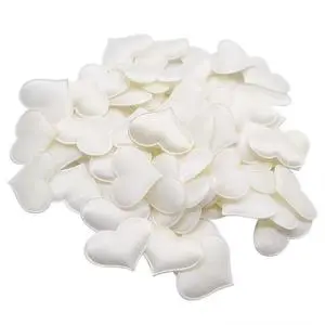 Romantic Satin Hearts Valentines Wedding Day Decorations White - Shop at LoveMi