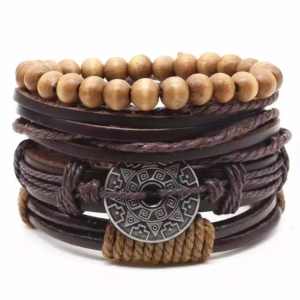 Title 5, Four-piece Set Of Carpink Hardware Woven Bracelet