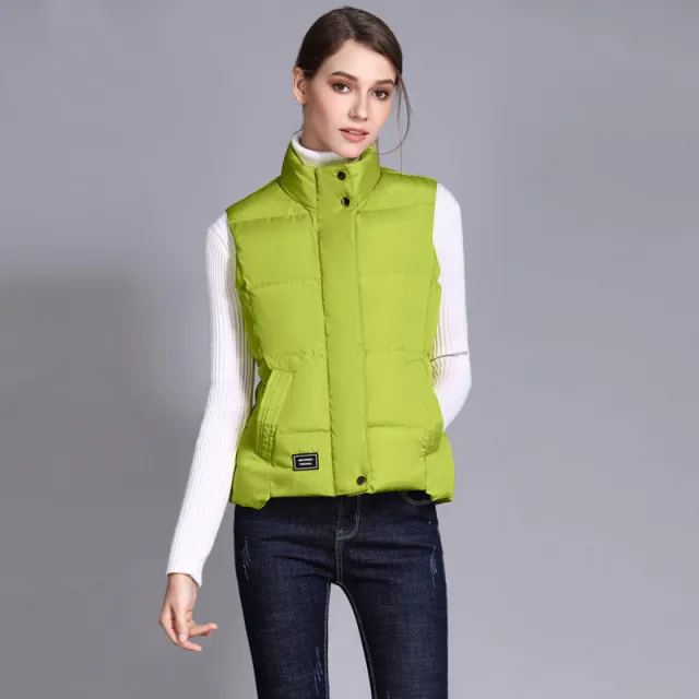 Autumn And Winter Solid Color Cotton Vest Women's Korean Style Green - Shop at LoveMi