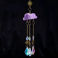 Crystal Cloud Sun Catcher Wind Chimes Christmas Pendant Pendant Chain - Purple Cloud Mother - View 1