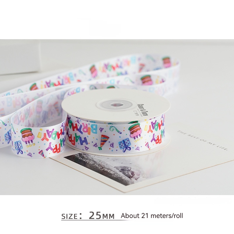 Color Heat Transfer Craft Ribbon Balloon Color Cake Packaging Gift Ribbon — foto 11