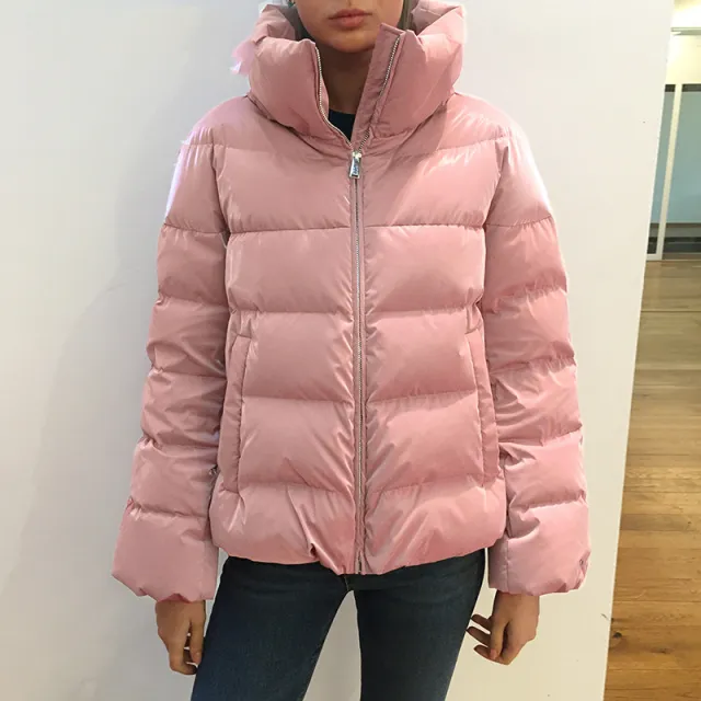Warm Small Fragrant Wind Stand up Collar Jacket Pink - Shop at LoveMi