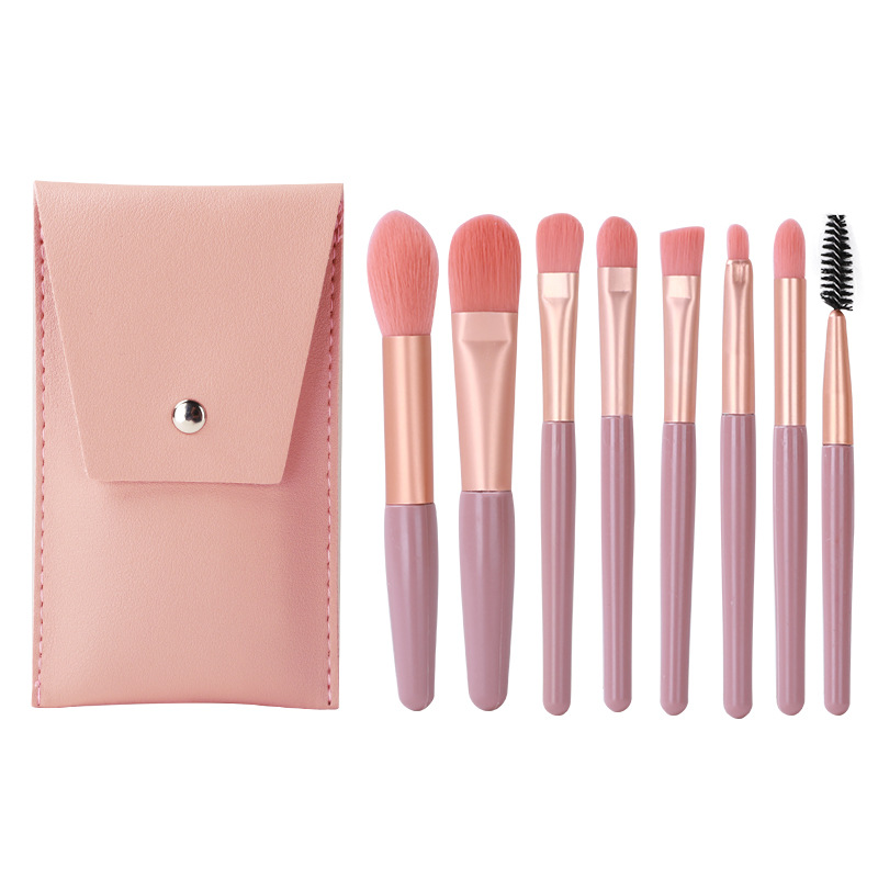 Portable Makeup Brush Soft Hair Makeup Tool Pink - Shop at LoveMi