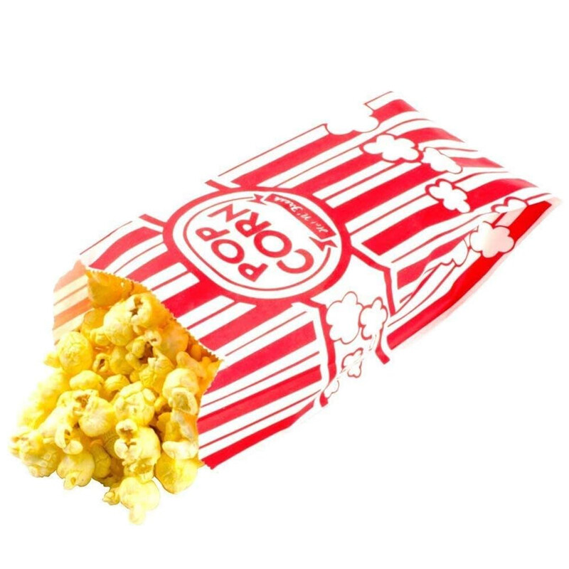 50pcs Popcorn Paper Bags Birthday Movie Night Party