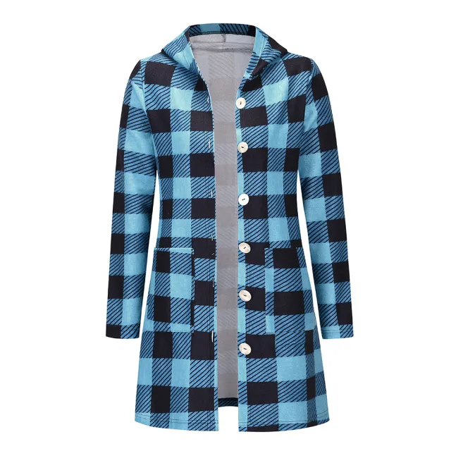 Fashion Casual Ladies Long sleeved Single breasted Shirt Jacket Blue - Shop at LoveMi
