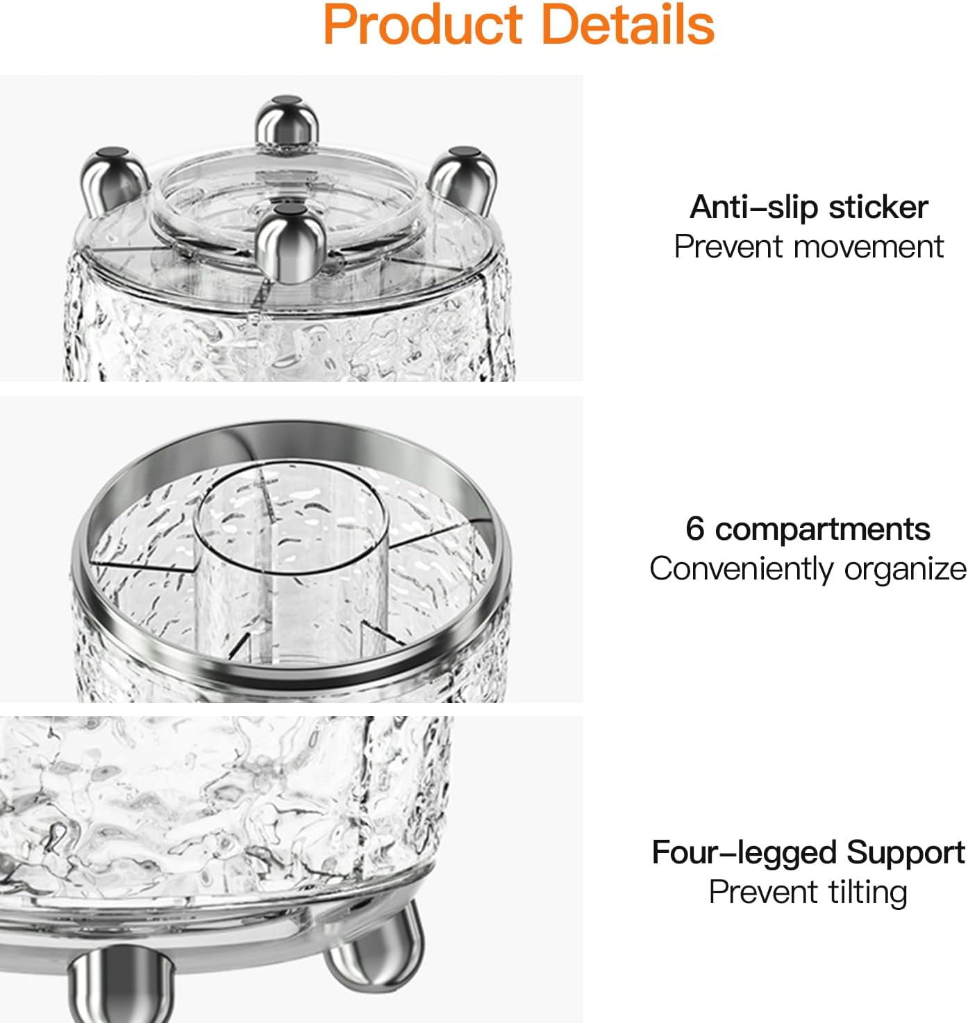 Large Capacity Bathroom Vanity Makeup Brush Storage Rack Organizer_voghion.com