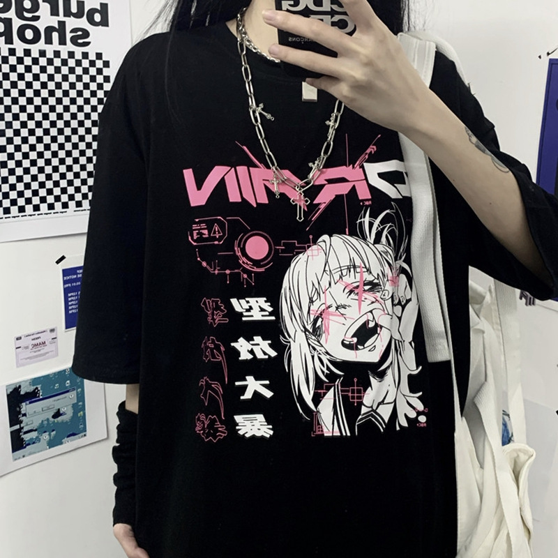 Cool Girls Wear Clothes In Summer  Korean Version Of Ins Net Red Wild Loose Top Short Sleeve T-shirt Female Trend