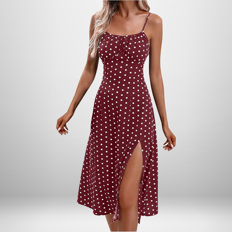 Elegant Floral Ruched Cami Dress