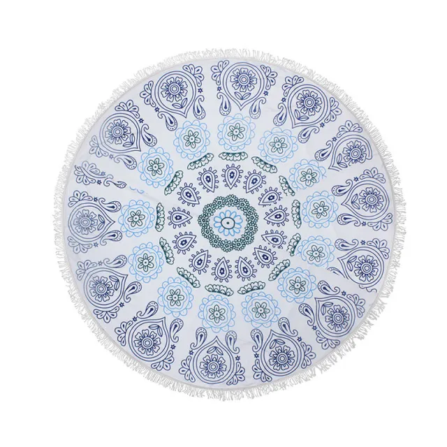 Round Sun Protection Beach Towel Microfiber Strap - Shop at LoveMi
