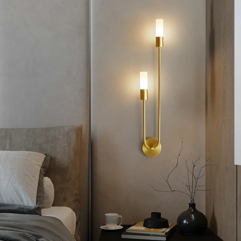 All Copper Wall Lamp Simple Aisle Exhibition