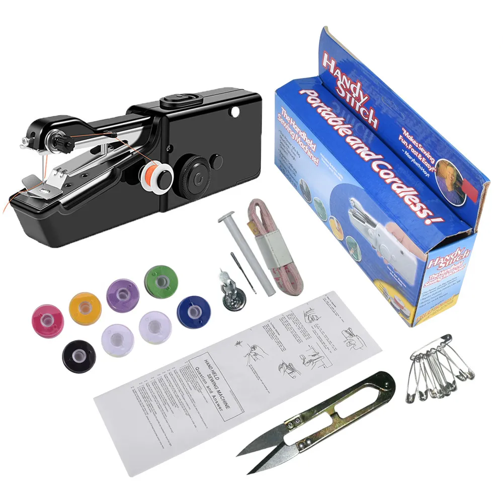 Handheld Electric Sewing Machine Set Black – image 9
