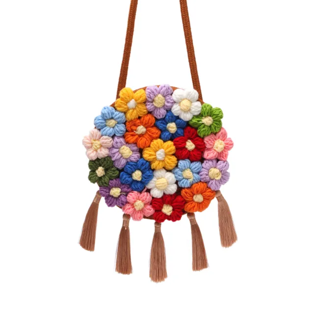 Braided Summer Cotton Hemp Crossbody Bag For Women Khaki - Shop at LoveMi