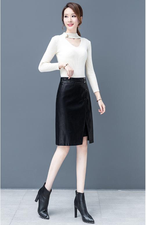 Title 4, Herfst- en Winter High Waist Rok, Figuurcorrige...