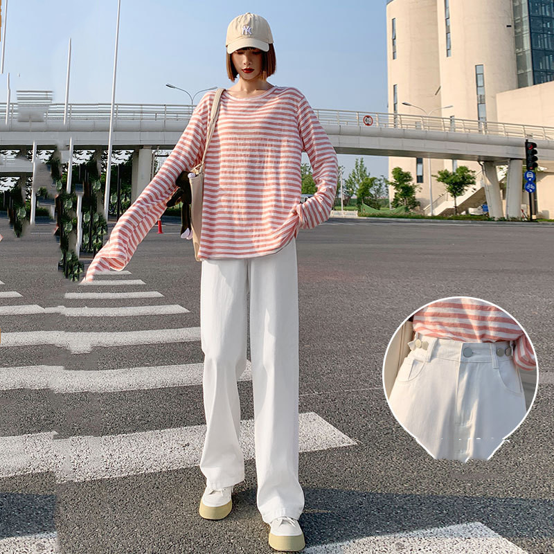 Women's Summer Thin Straight Loose High Waist Jeans 3 Style 32 - Shop at LoveMi