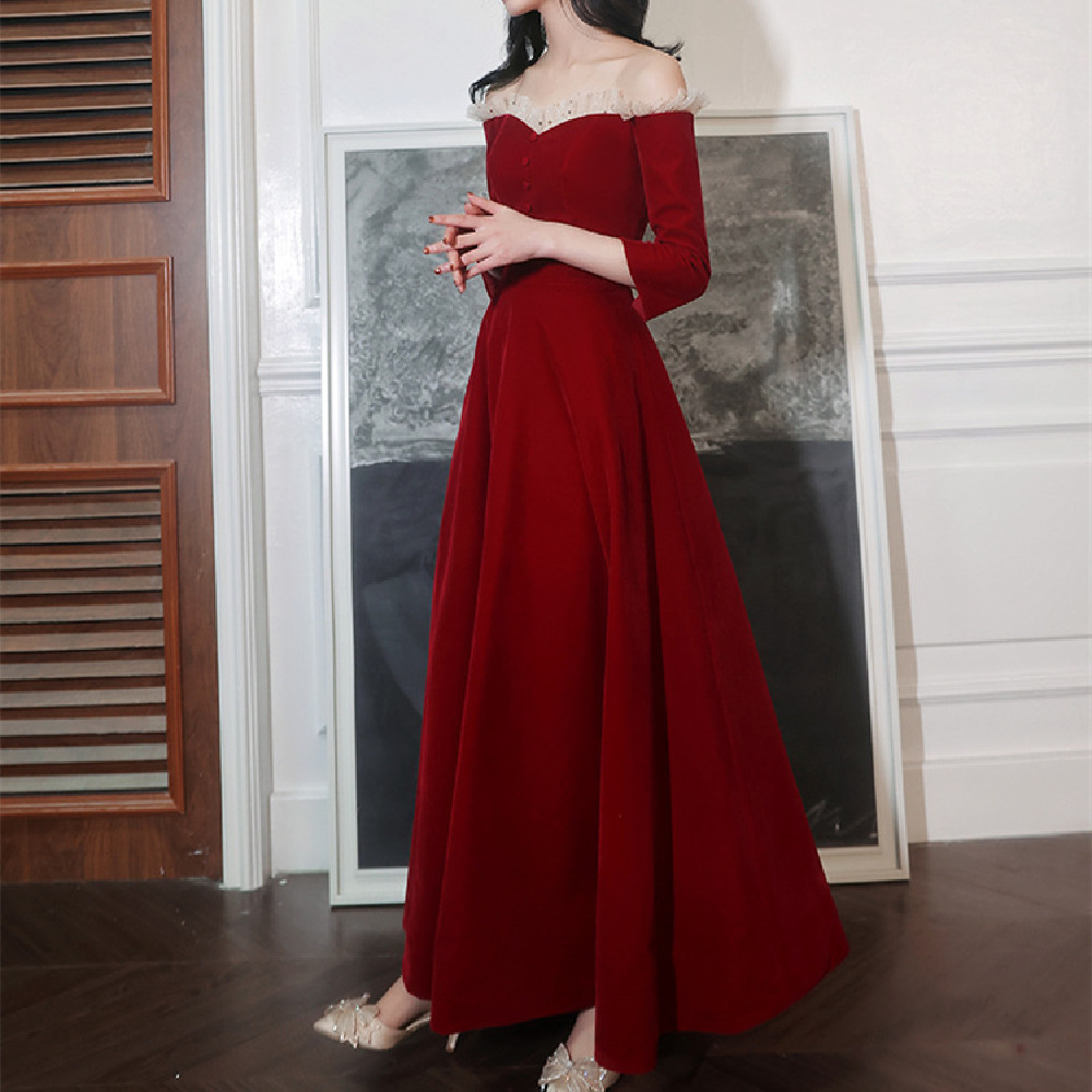 Velvet Shaggy Strap Dress, picture 3 of 5