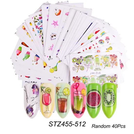 Black And White Lace Flower Nail Art Sticker Set Stz455412 - Shop at LoveMi