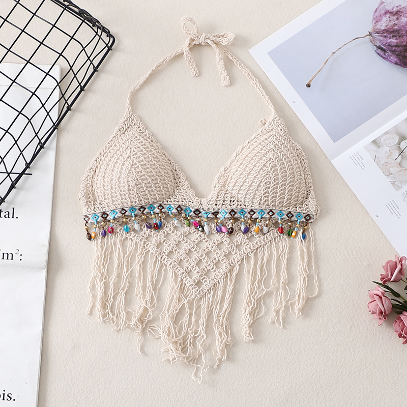 Title 7, Versatile Fringed Crochet Suspender Sleeveless ...