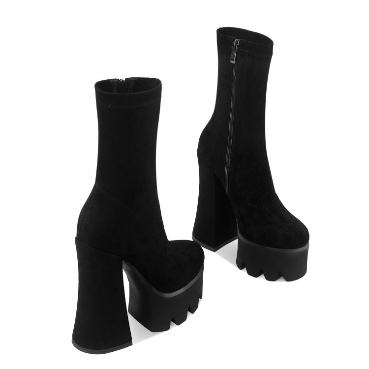 Women's Fashion Casual Waterproof Platform Elastic Boots