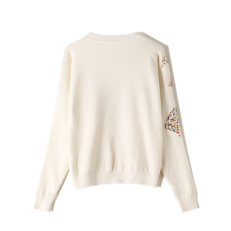 Goldfish Beaded Diamond Embroidery Handmade Pullover Bottoming Shirt Sweater Women