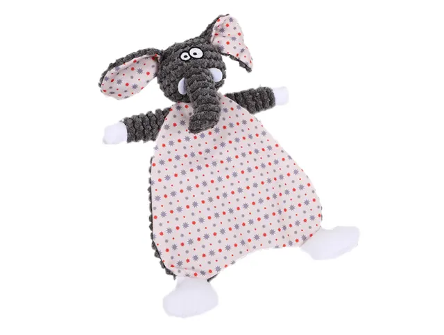 Pet Stuffed Toy Sound Paper Fox Elephant Bite Resistant Velvet Cat Ang Dog Relieves Boredom Gray - Shop at LoveMi