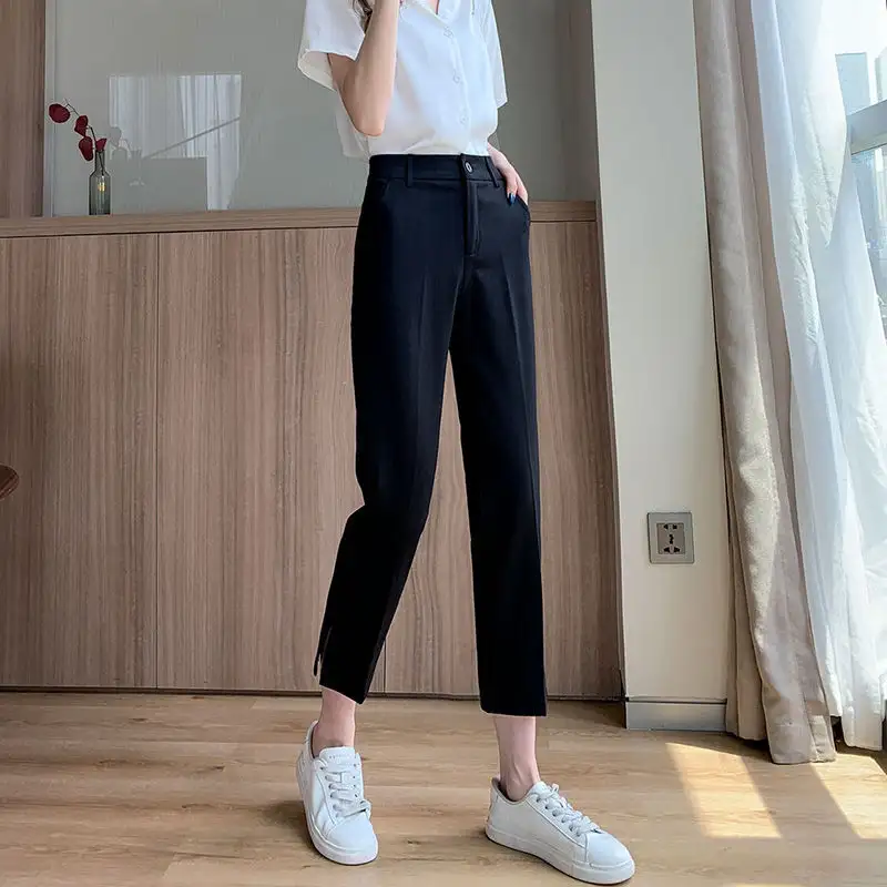 Women's New Casual High Waist Suit Pants
