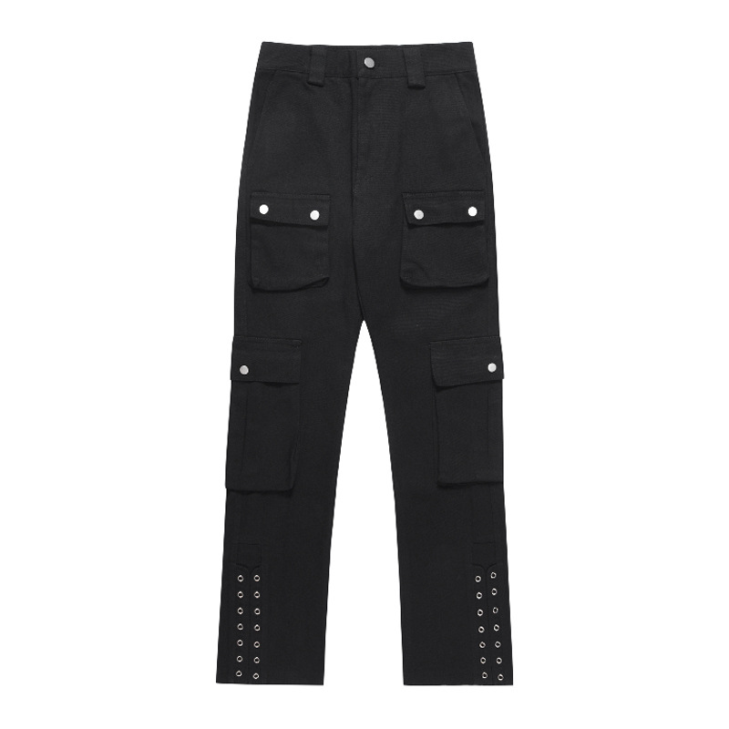 Title 5, Pantalon Homme Multi Poches Kaki Droit Taille H...