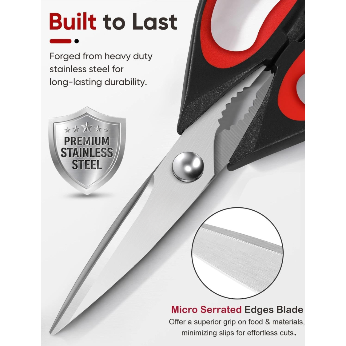 Kitchen Scissors Shears All Purpose Heavy Duty Protective Sheath 6